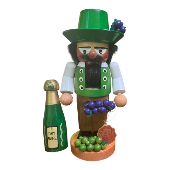 Steinbach Volkskunst Urafent Nutcracker Handmade Germany Chubby Wineseller S1337 - Picture 1 of 16